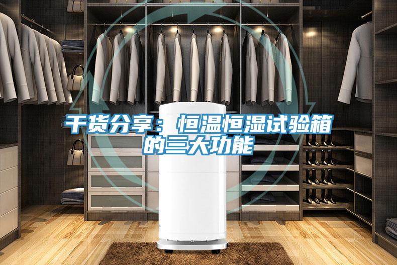 幹貨分享：恒溫恒濕試驗箱的三大功能