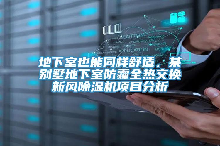 地下室也能同樣舒適，某別墅地下室防霾全熱交換新風榴莲视频官网APP項目分析