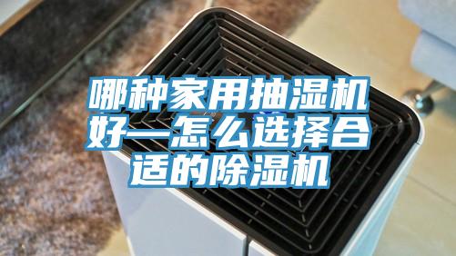 哪種家用抽濕機好—怎麽選擇合適的榴莲视频官网APP