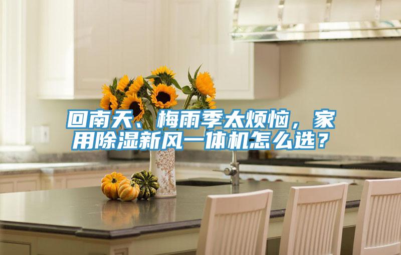 回南天、梅雨季太煩惱，家用除濕新風一體機怎麽選？