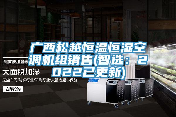廣西鬆越恒溫恒濕空調機組銷售(智選：2022已更新)