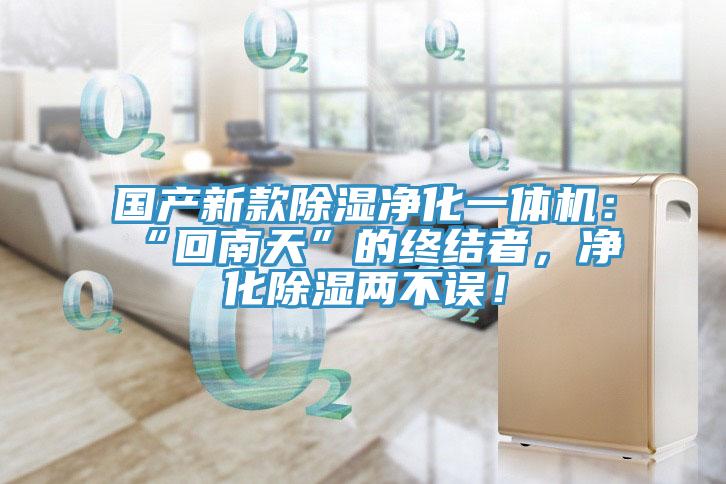 國產新款除濕淨化一體機：“回南天”的終結者，淨化除濕兩不誤！