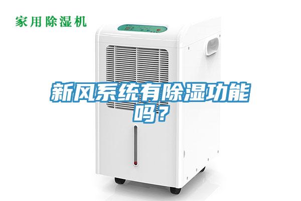 新風係統有除濕功能嗎？