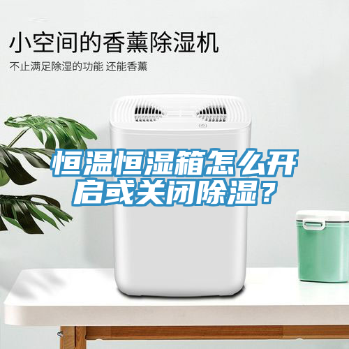恒溫恒濕箱怎麽開啟或關閉除濕？