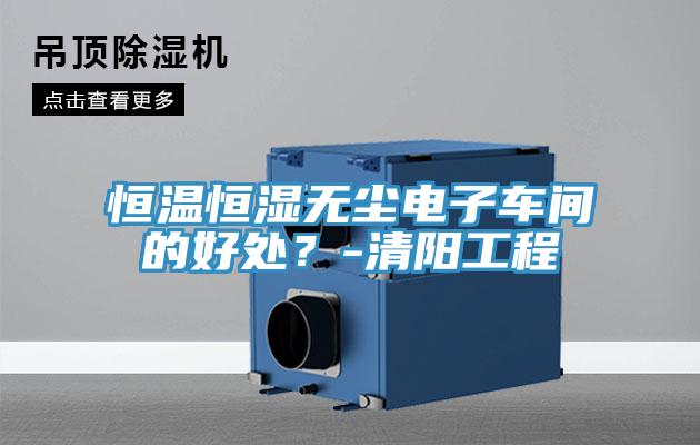 恒溫恒濕無塵電子車間的好處？-清陽工程