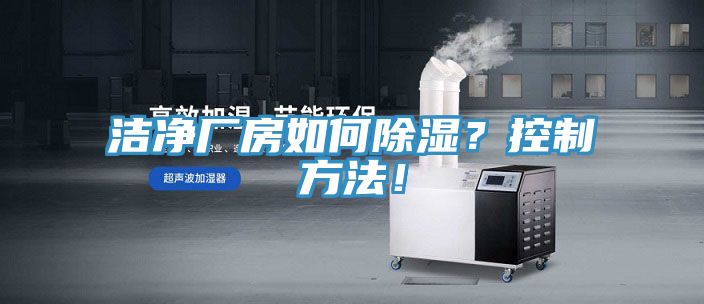 潔淨廠房如何除濕？控製方法！