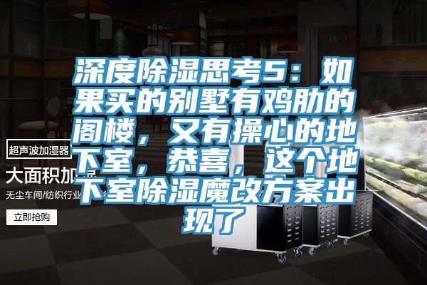 深度除濕思考5：如果買的別墅有雞肋的閣樓，又有操心的地下室，恭喜，這個地下室除濕魔改方案出現了