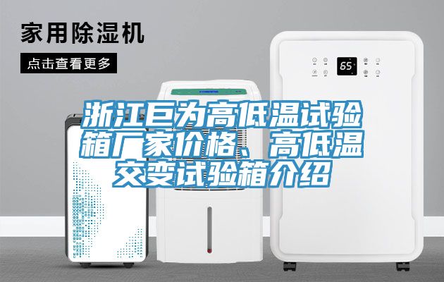 浙江巨為高低溫試驗箱廠家價格、高低溫交變試驗箱介紹