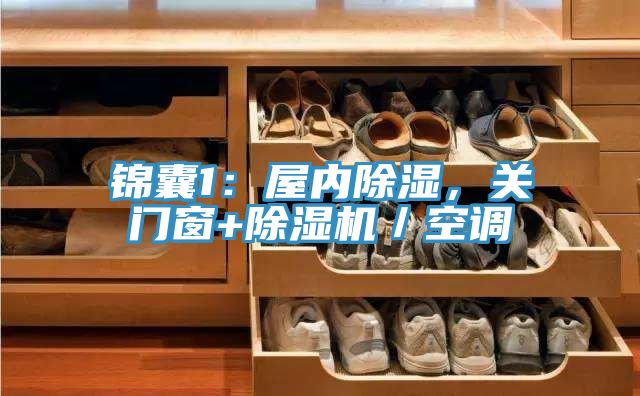 錦囊1：屋內除濕，關門窗+榴莲视频官网APP／空調