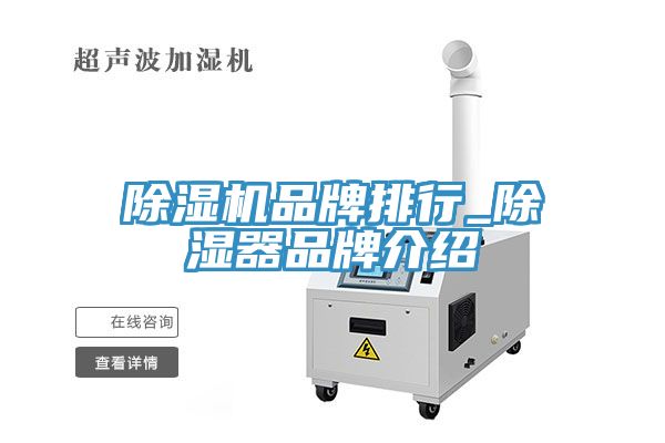榴莲视频官网APP品牌排行_除濕器品牌介紹