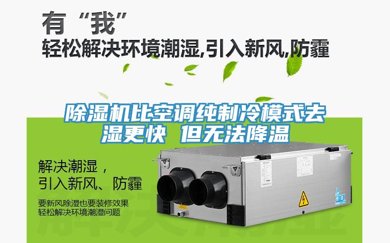 榴莲视频官网APP比空調純製冷模式去濕更快 但無法降溫